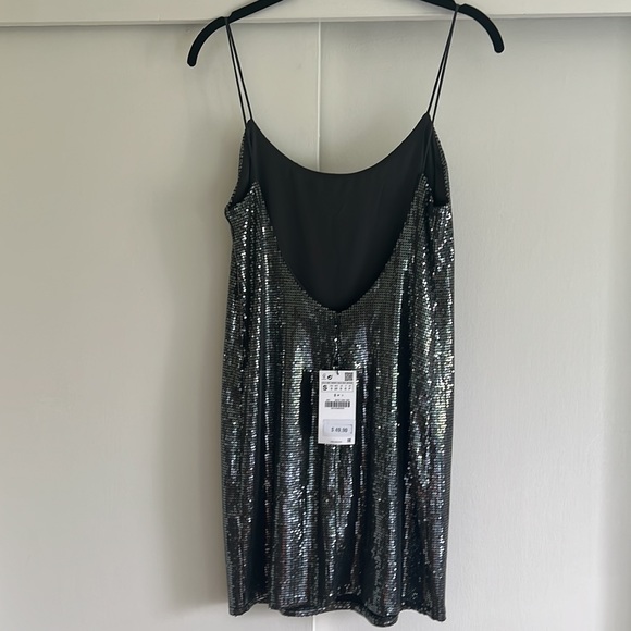 Zara grey sequin dress. Tag still on! - Picture 3 of 3